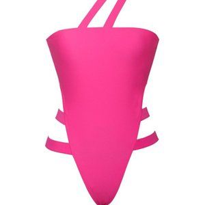 Madame One Piece Cutout Pink Swimsuit